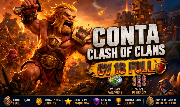 CLASH OF CLANS CV 18 FULL - Pronta para pegar o topo na ranqueada