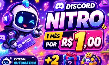DISCORD NITRO 3 MESES + 6 BOOST MELHOR PREÇO
