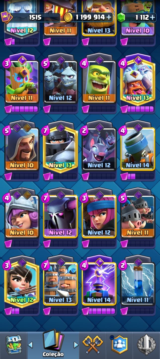 Conta de clash royale muito boa mais de 8k de trofeús,inclui uma conta de brawl