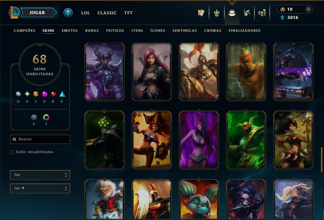 SKIN LENDÁRIA DEUS-REI DARIUS + [ QUASE 100 SKINS HABILITADAS ] + [ TROCA NICK ]
