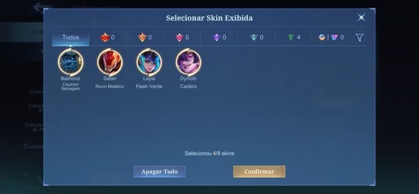 Conta de móbile legendes com 4 Skins | Pronta para o Competitivo