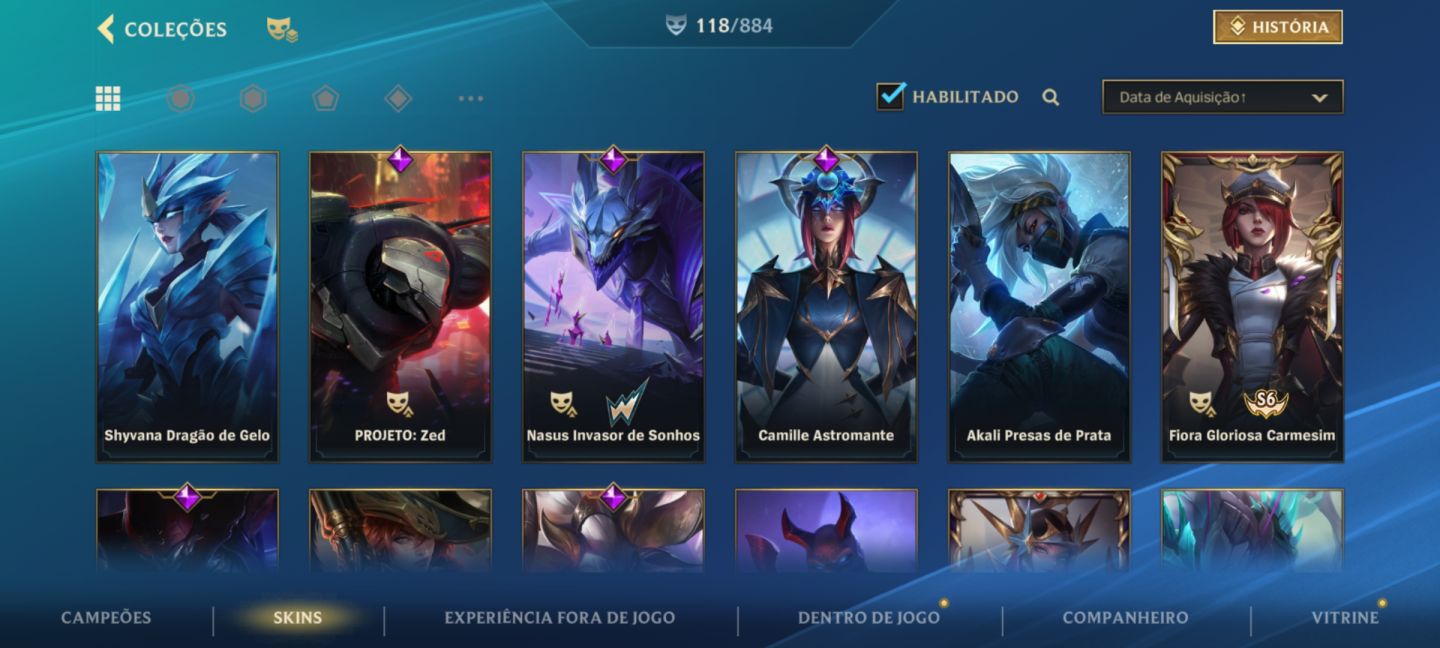 CONTA WILD RIFT Esmeralda 1 | 118 SKINS | SKINS VITORIOSAS RARAS | FULL CAMPEÕES