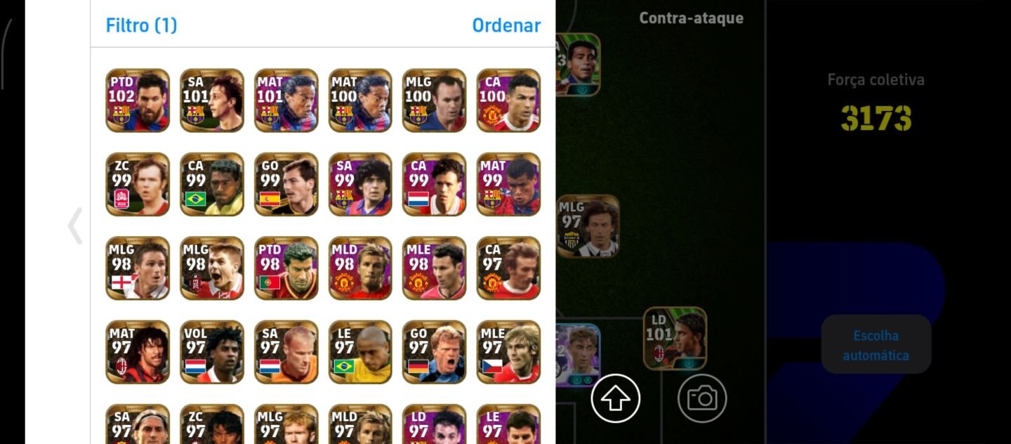 CONTA EFOOTBALL RARA COM +60 LEGENDS