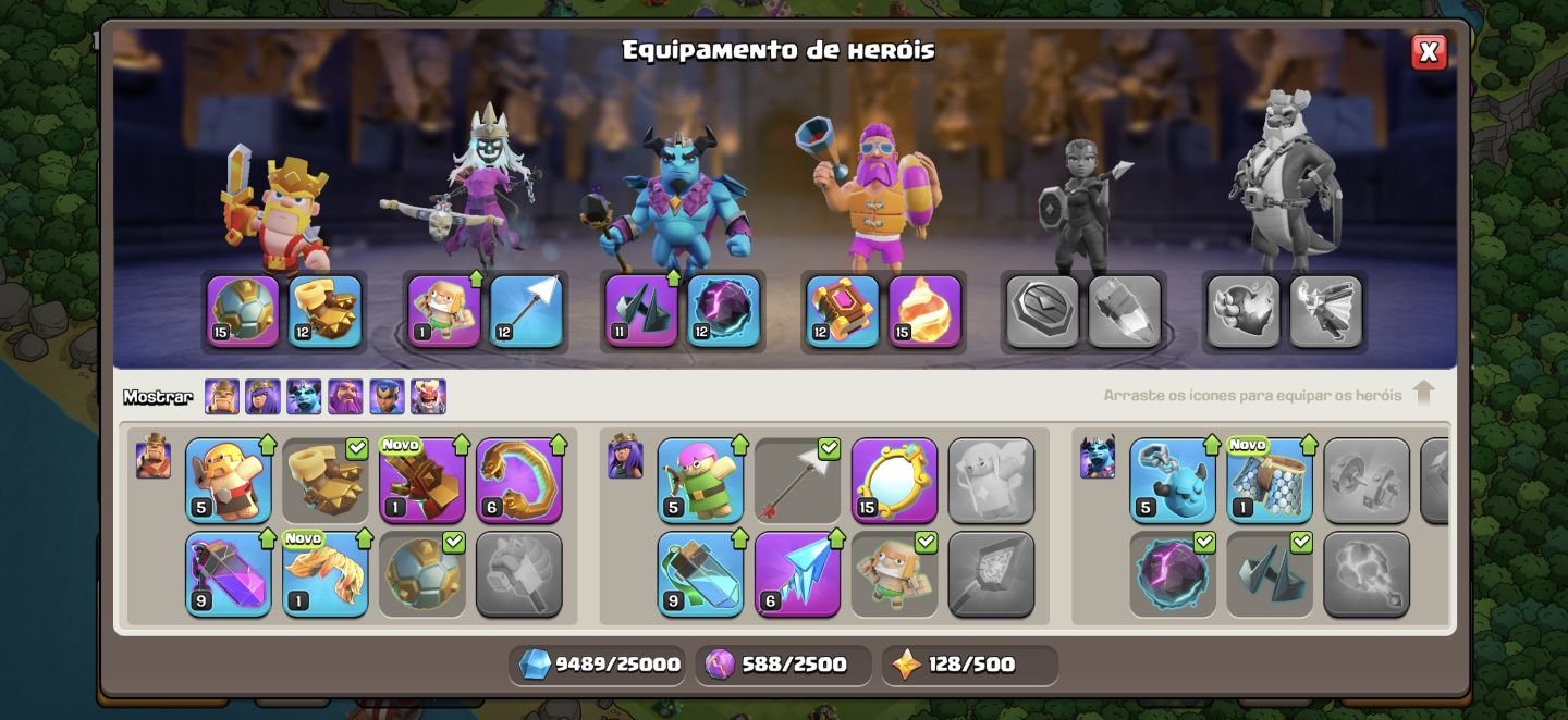 Conta de clash of clã cv11 Full no máximo, cheio de itens mágicos