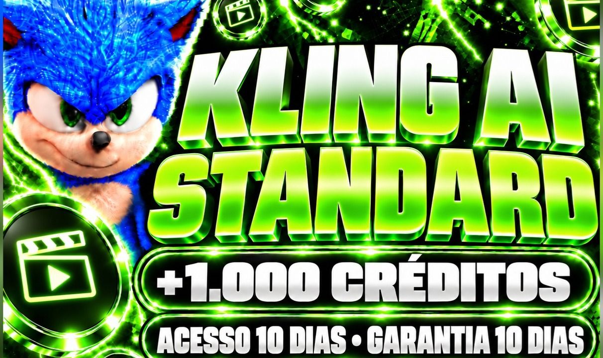 Kling AI Standard | +1.000 Créditos | Acesso 10 Dias | Garantia 10 Dias