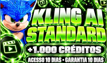 Kling AI Standard | +1.000 Créditos | Acesso 10 Dias | Garantia 10 Dias