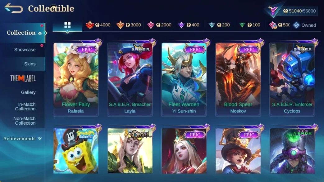 217 SKINS - FULL EMBLEMAS - FULL HEROIS