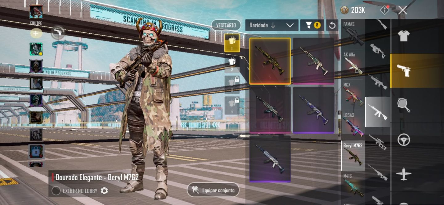CONTA PUBG: (NEW STATE MOBILE) CONQUISTADOR S9 + McLAREN + M416 NÍV. 7