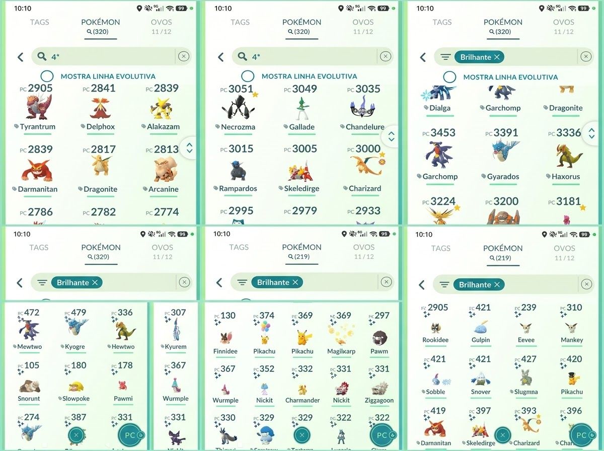 Conta Pokémon Go com muitos pokémons ivs 100%