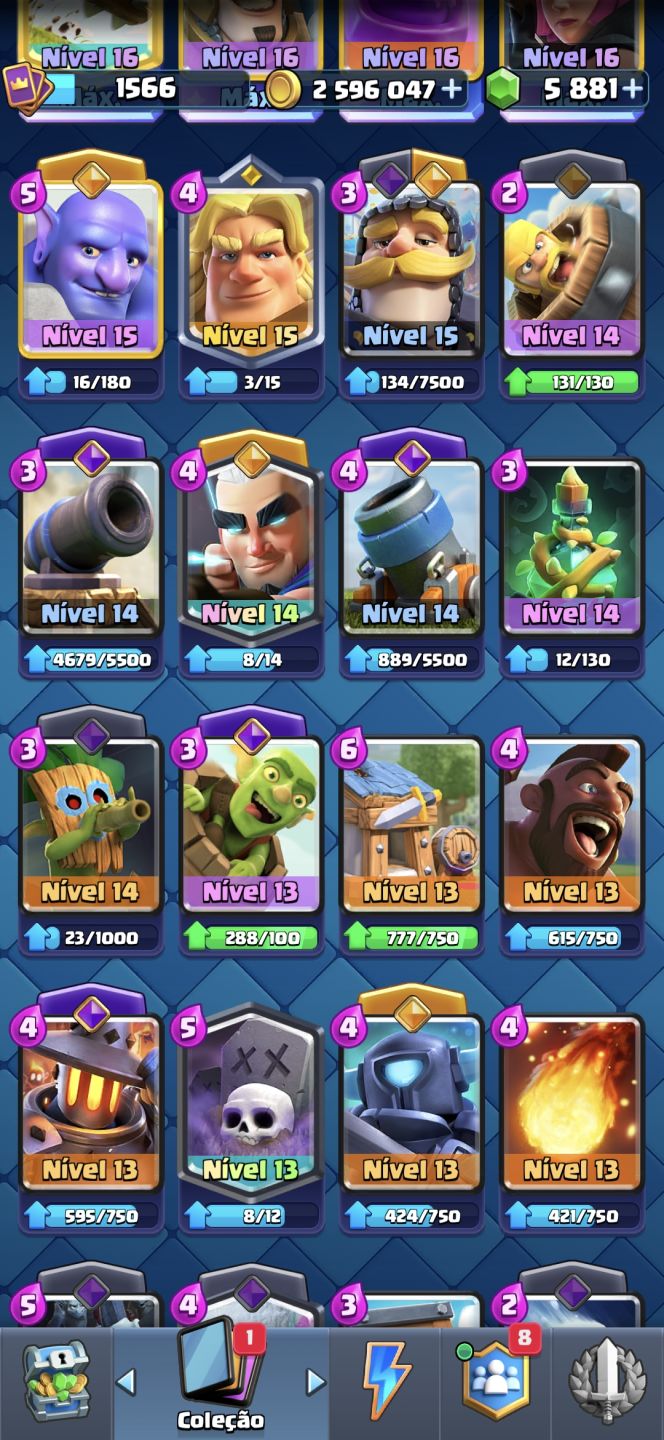Conta Clash Royale Arena Sazonal