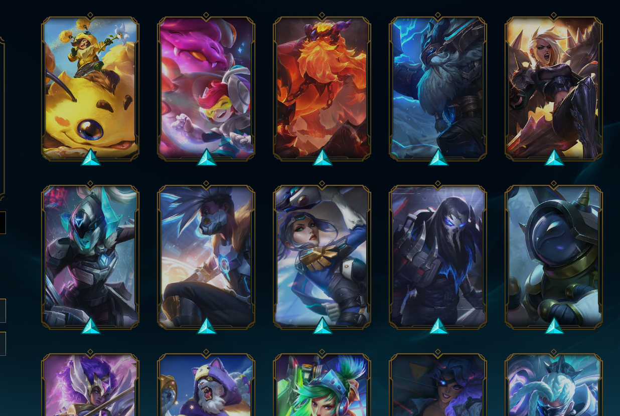 Conta do lol com 2 skins miticas e outras 294