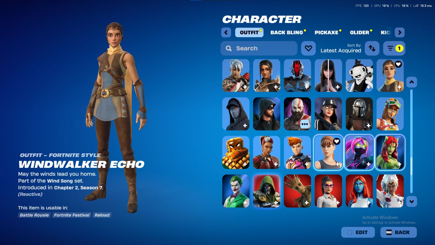 CONTA OG FORTNITE CAP. 1 TEMP. 5 | 170 SKINS RARAS + MACHADO LEVIATHAN + ITENS