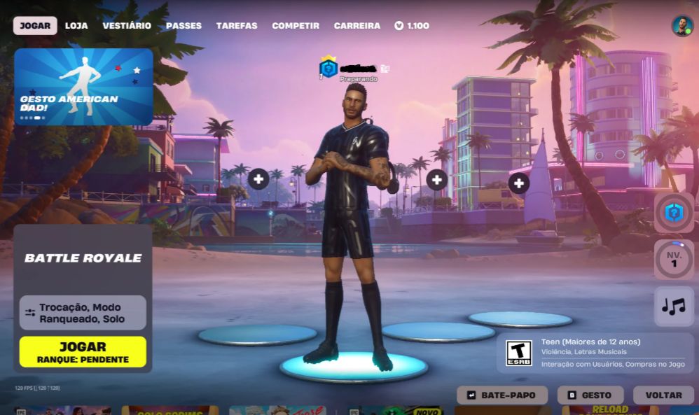 CONTA FORTNITE COM NEYMAR JR E LARA CROSF!!!