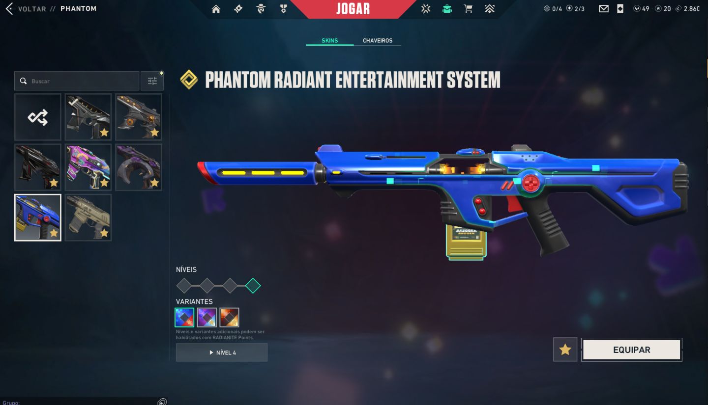 CONTA VALORANT - VARIAS SKINS - RANK GOLD - NVL 266