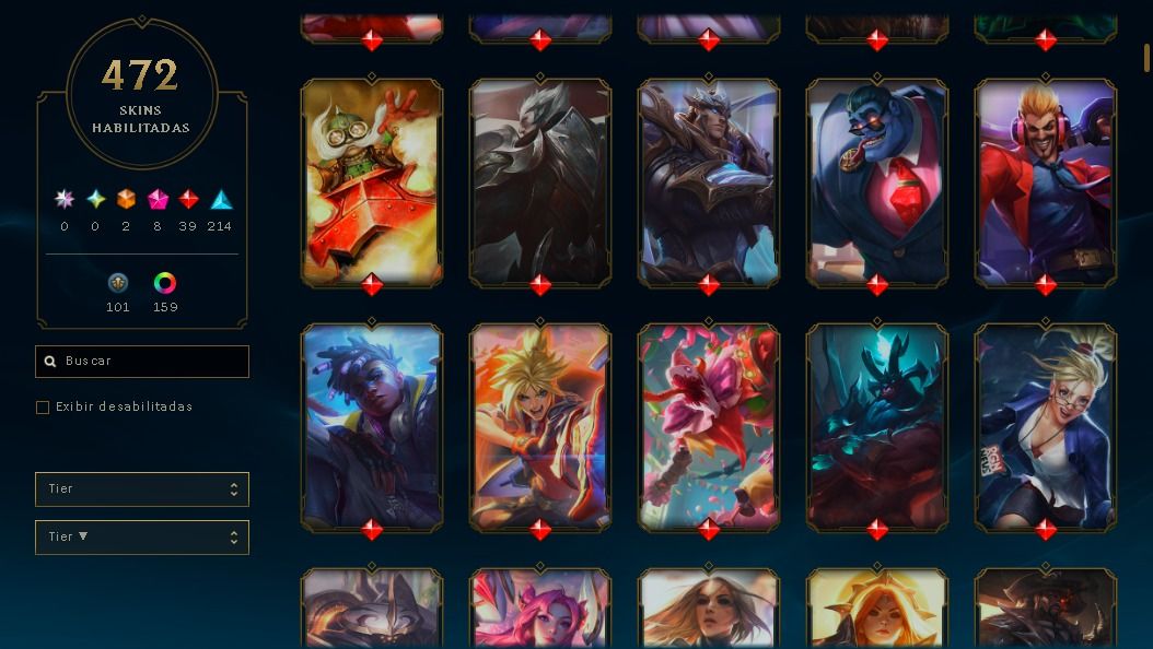 CONTA MESTRE LOL / FULL ACESSO DADOS DE CRIAÇÃO / LVL 473 / 472 SKINS