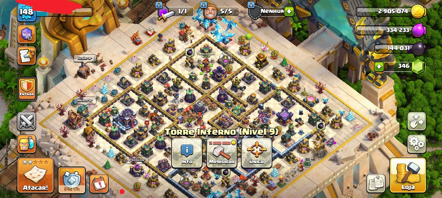 Combo de conta Supercell Clash Royale e Clash of clans