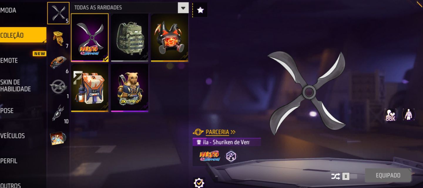 Vendendo conta com o passe booyah queimando tudo , punho lampejo booyah e minato