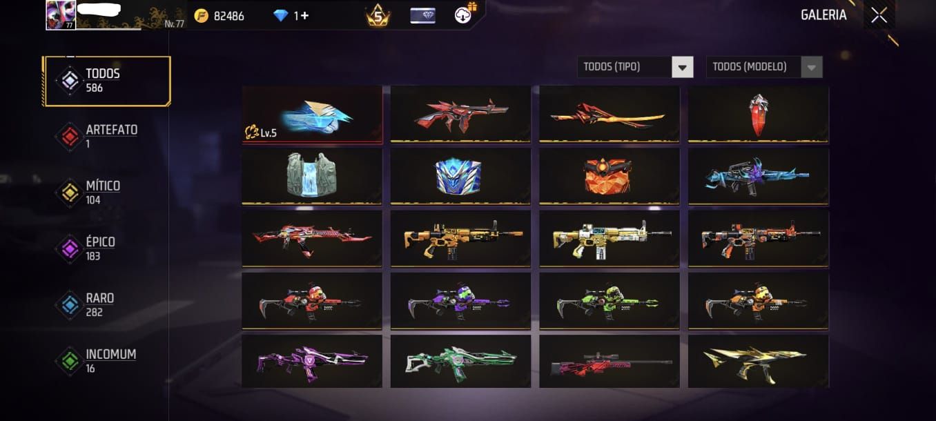 CONTA FREE FIRE SUPER COMPLETA - FULL MANDELA - 27 PASSES ANTIGOS