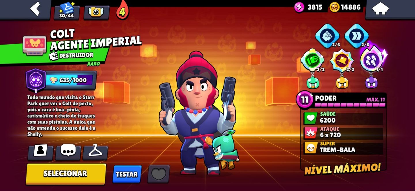 [CONTA RARA DE BRAWL STARS, REI FRANK, COLETTE TRIXIE, COLT AGENTE IMPERIAL]