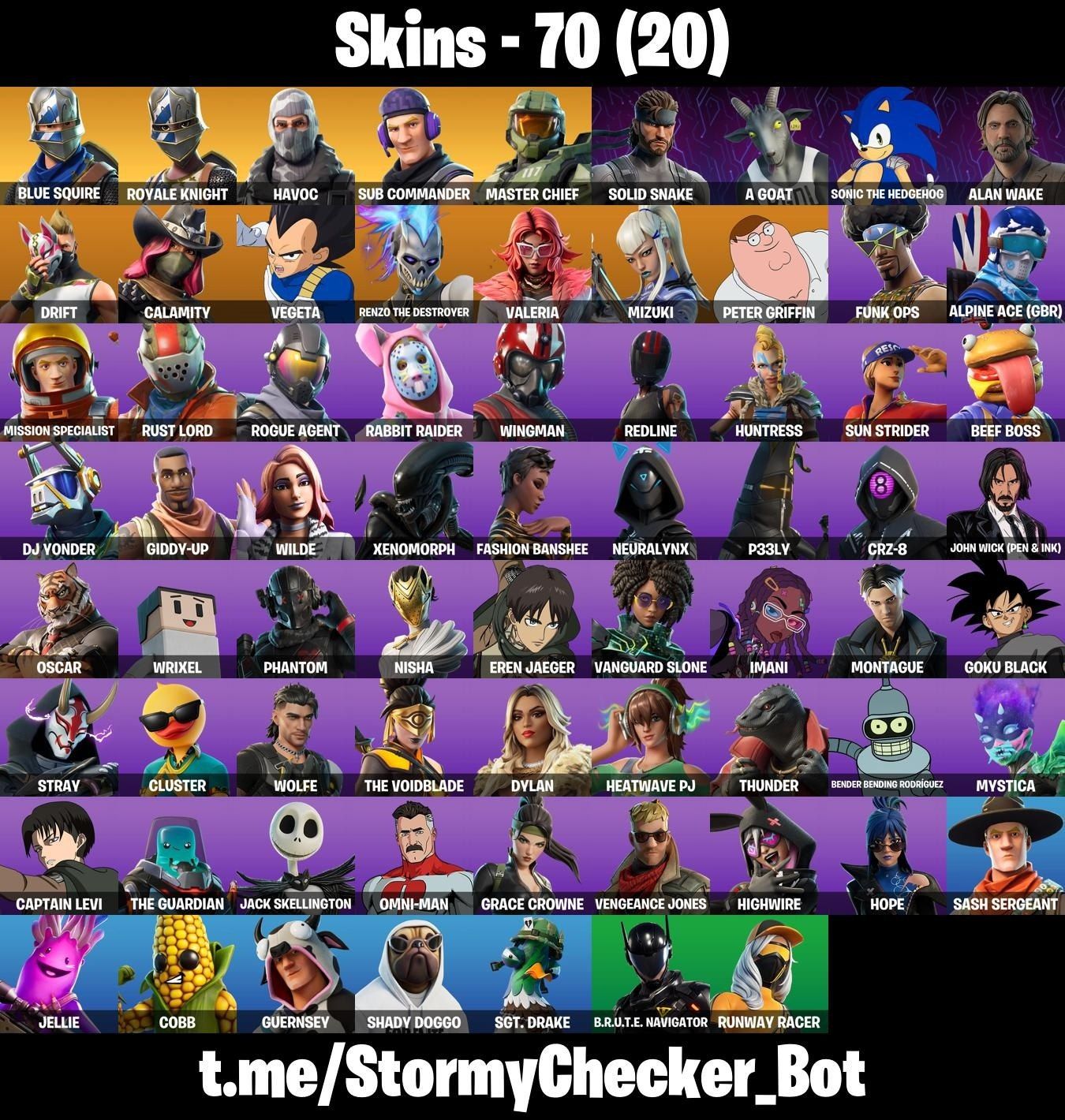 CONTA FORTNITE SEASON 2, TAKE THE L, ATEMPORAL E 70 SKINS - ENTREGA AUTOMÁTICA!