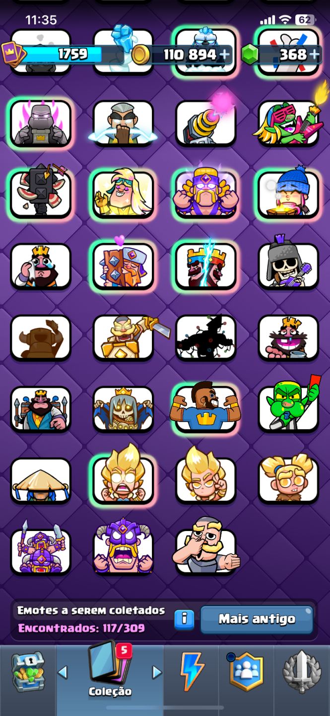 CONTA CLASH 5 ANOS + CARTAS FULL
