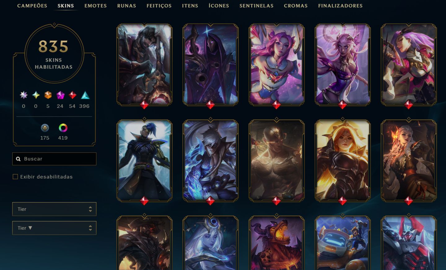 Conta De League Of Legends | 835 Skins | Lv.767 | Prata | Sem Telefone Vinculado
