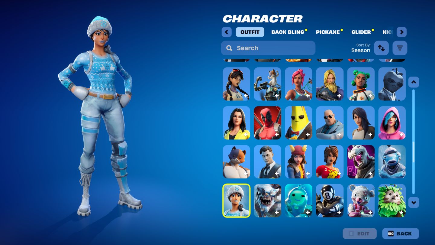 Conta Fortnite com Pacote Kratos completo, 11 Passes, Glow, Laguna, Cobalt, etc