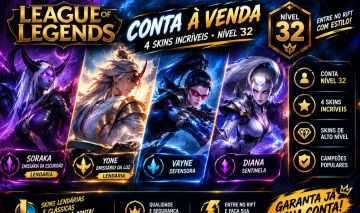 Lol Nível 32 | Soraka Emissária da Escuridão + Yone Emissário da Luz + Vayne