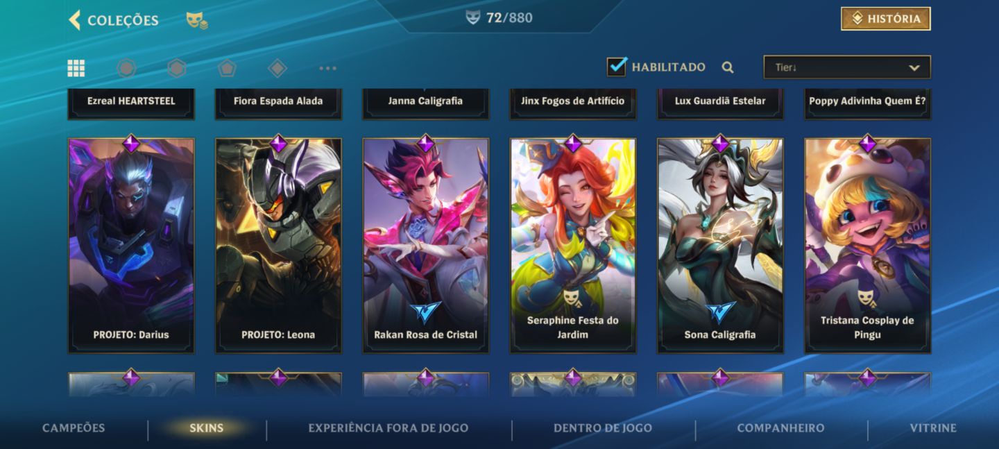 Conta mono xayah adc 72 SKINS
