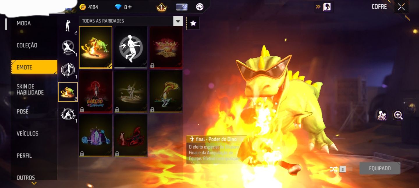 CONTA NIVEL 12 + SKIN SOMBRA DA NOITE + DISPARO FINAL DO DINO + GELO (SEU EMAIL)