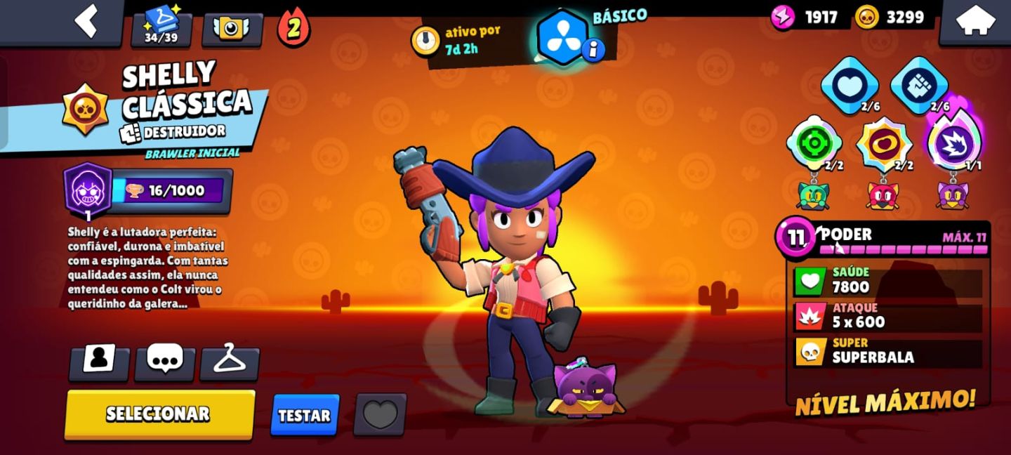 Conta Brawl Stars upada com mais de 1620 horas de jogo e algumas skins limitadas