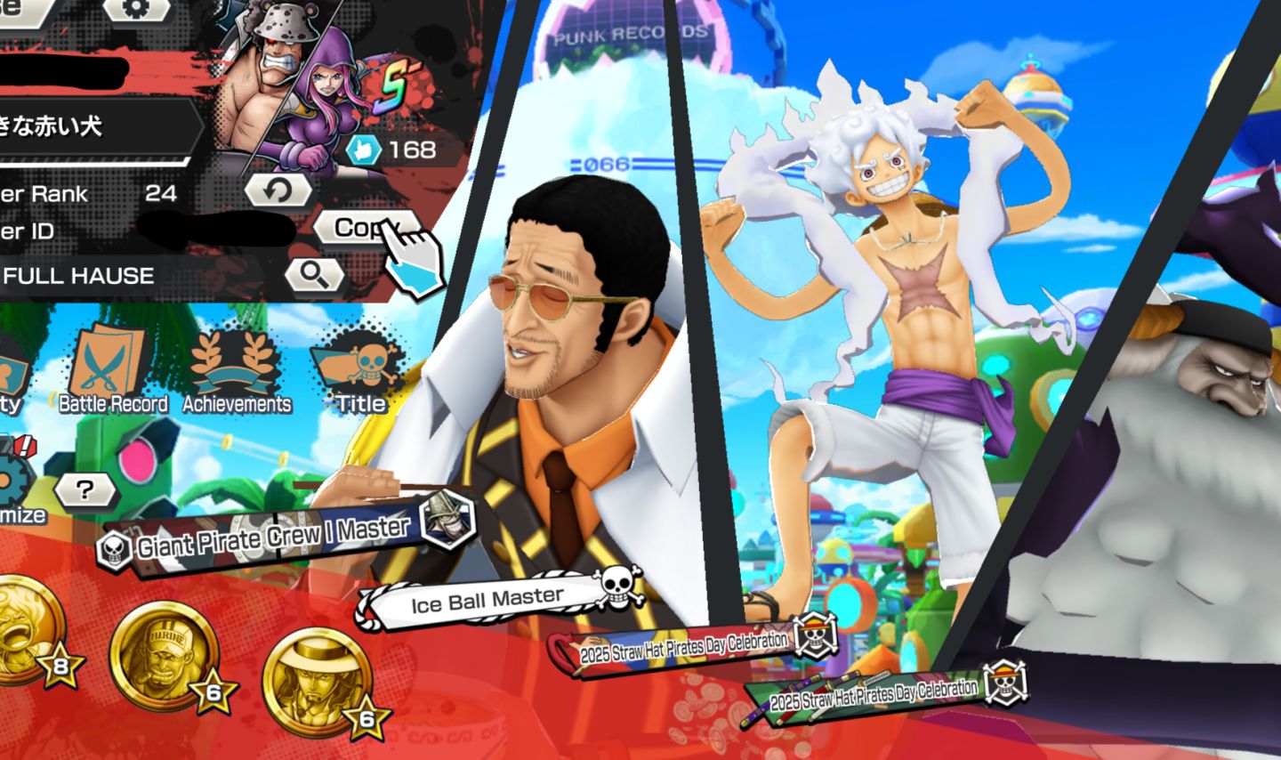 OPBR 10 Ex Akainu MAX, metade 80+ (kizaru, aokiji, G5branco, roger) e metade 60+