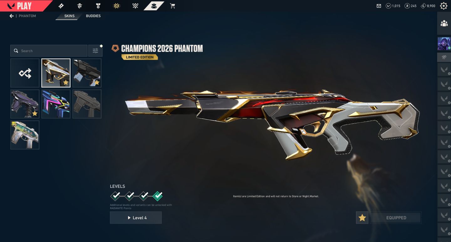 CONTA VALORANT | MUITAS SKINS | COM 1000 VPs DISPONÍVEIS | R$800 GASTOS