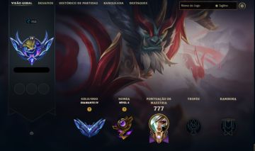 Conta LOL D4 - Full dados - 574 skins + skins valorant - Conta Pessoal
