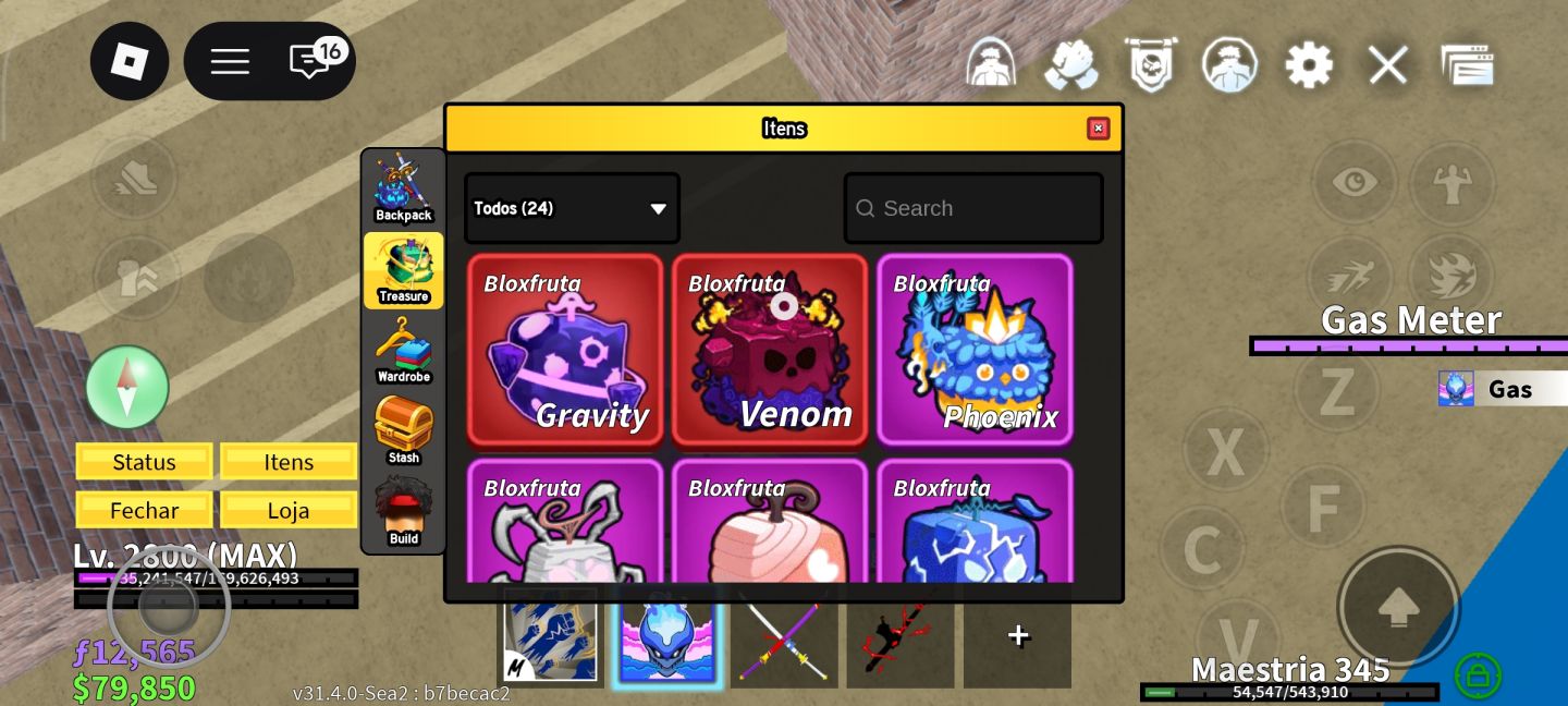 Conta Nível Máximo (Lv. 2800) | Cursed Dual Katana e Frutas Míticas