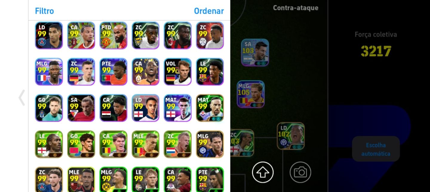 CONTA EFOOTBALL | FORÇA COLETIVA 3217 | CR7 108, HAZARD 108