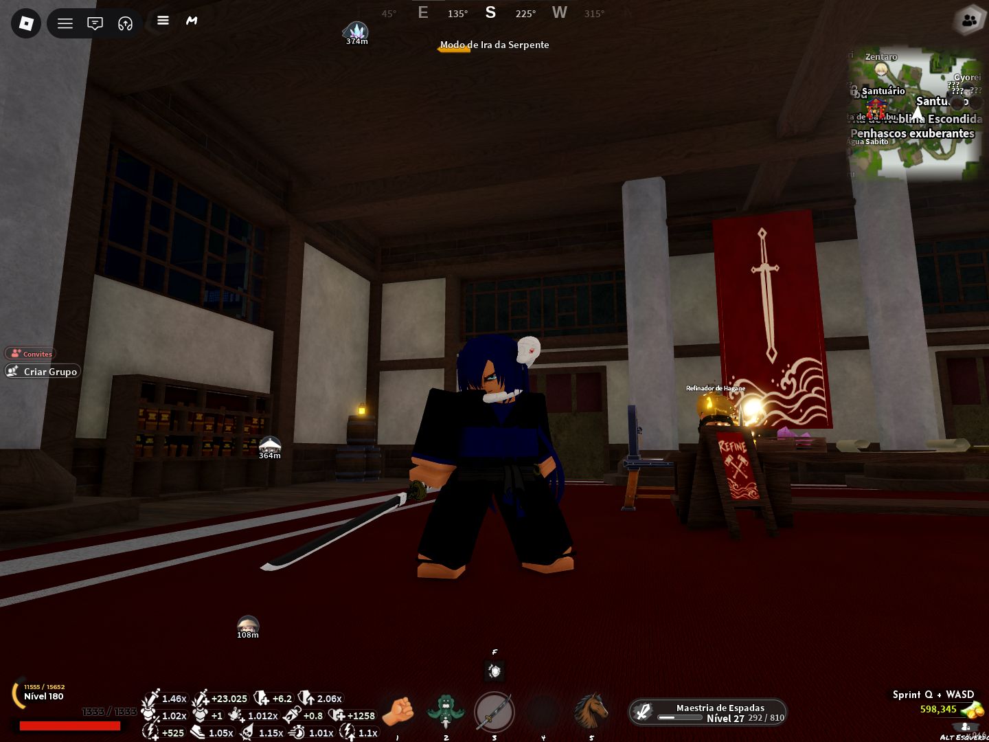 Conta Project Slayer 2 com katana tier 1