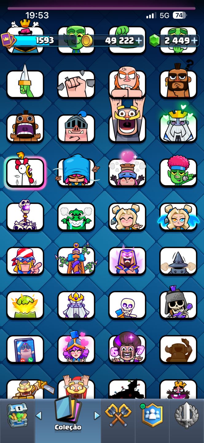 Conta de clash Deck de mega