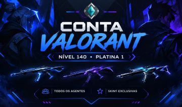 Conta Valorant Nível 140 | Platina 1 | Maximo Elo Platina 2 | Skins e Acessórios