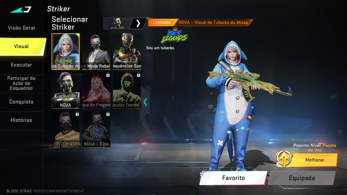 Conta de bloodstrike com faca e eterna