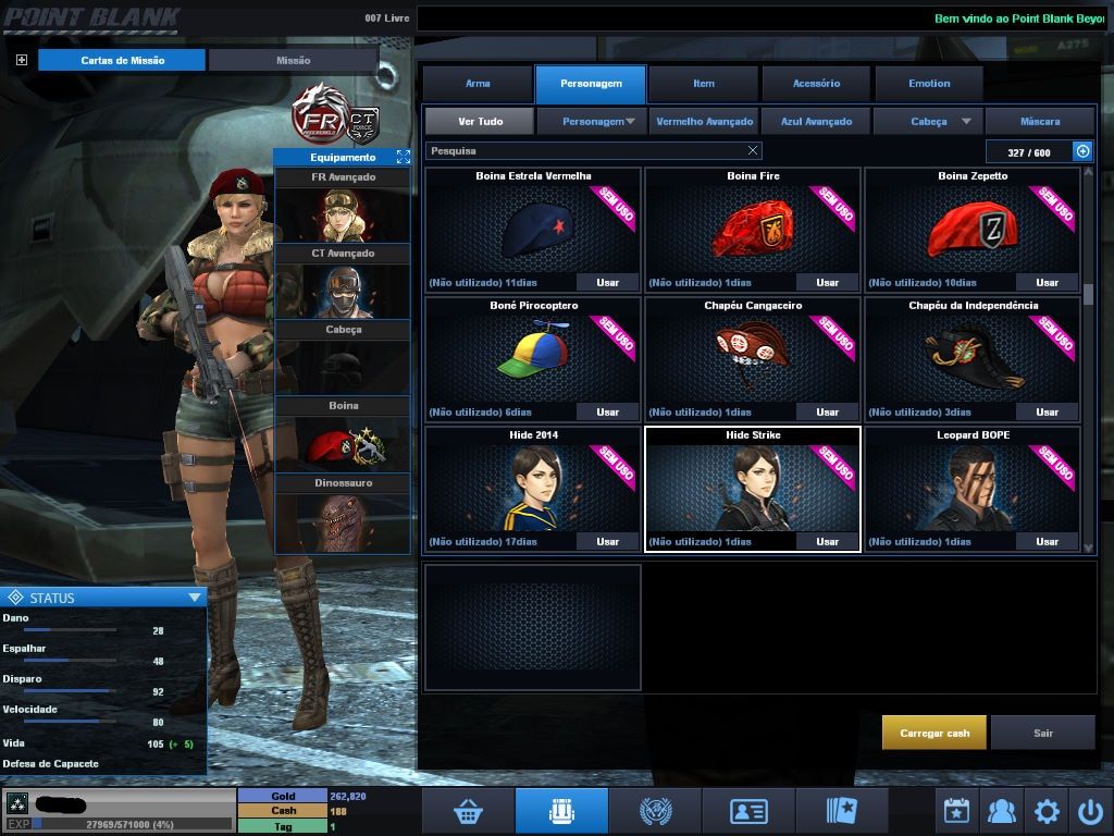 CONTA POINT BLANK varios itens