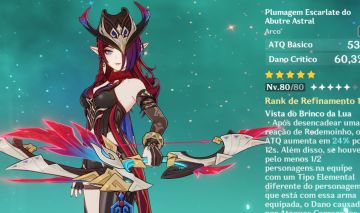 Conta Genshin -AR53 AMÉRICA com Chasca R1 + 153 giros e 39 resinas
