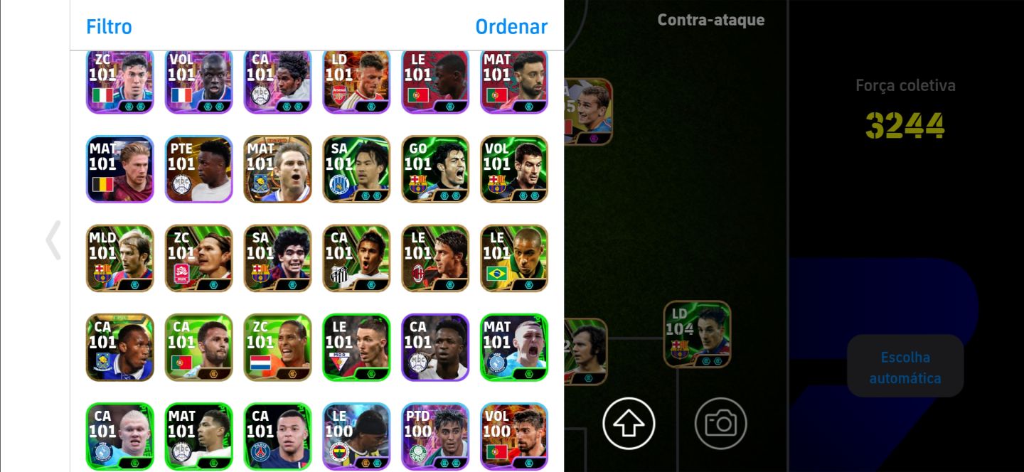 CONTA 3245+! BEST 109 NOVO + PELÉ 107 + GRIEZMANN 2018 + NEY DO PACK + VIERA E++