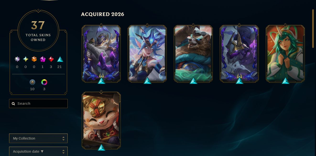 Conta League of Legends - Prata 2 - 37 Skins - Tudo alterável