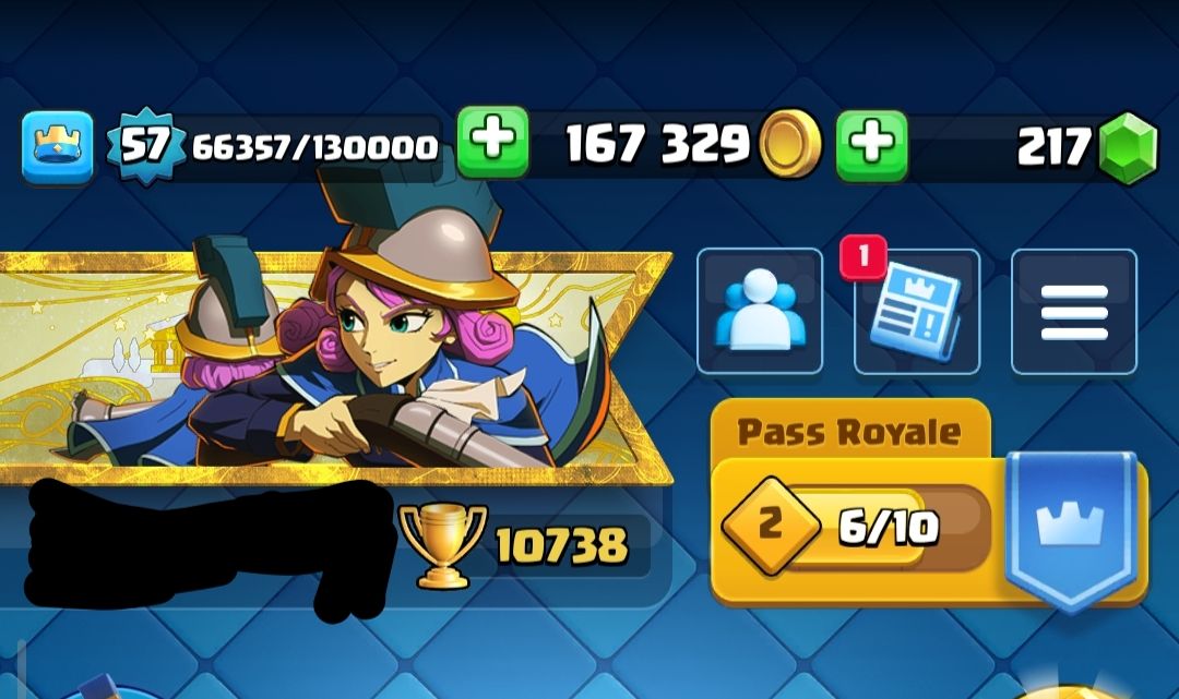 Conta Clash Royle, Com todas as cartas