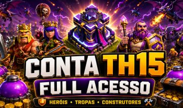 CONTA CLASH OF CLANS TH15 | FULL | SEMI-FULL | RUSHADA | FULL ACESSO