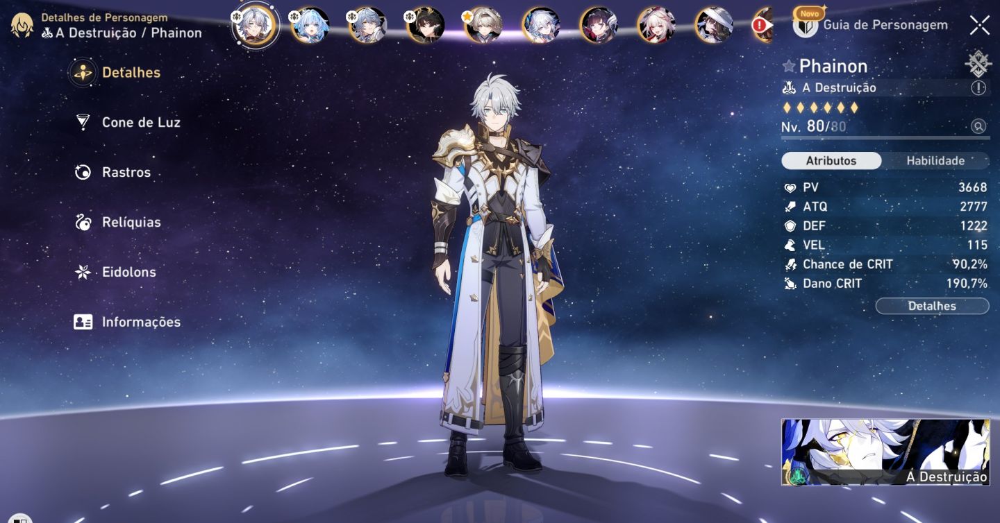 Conta Honkai Star Rail lvl 70