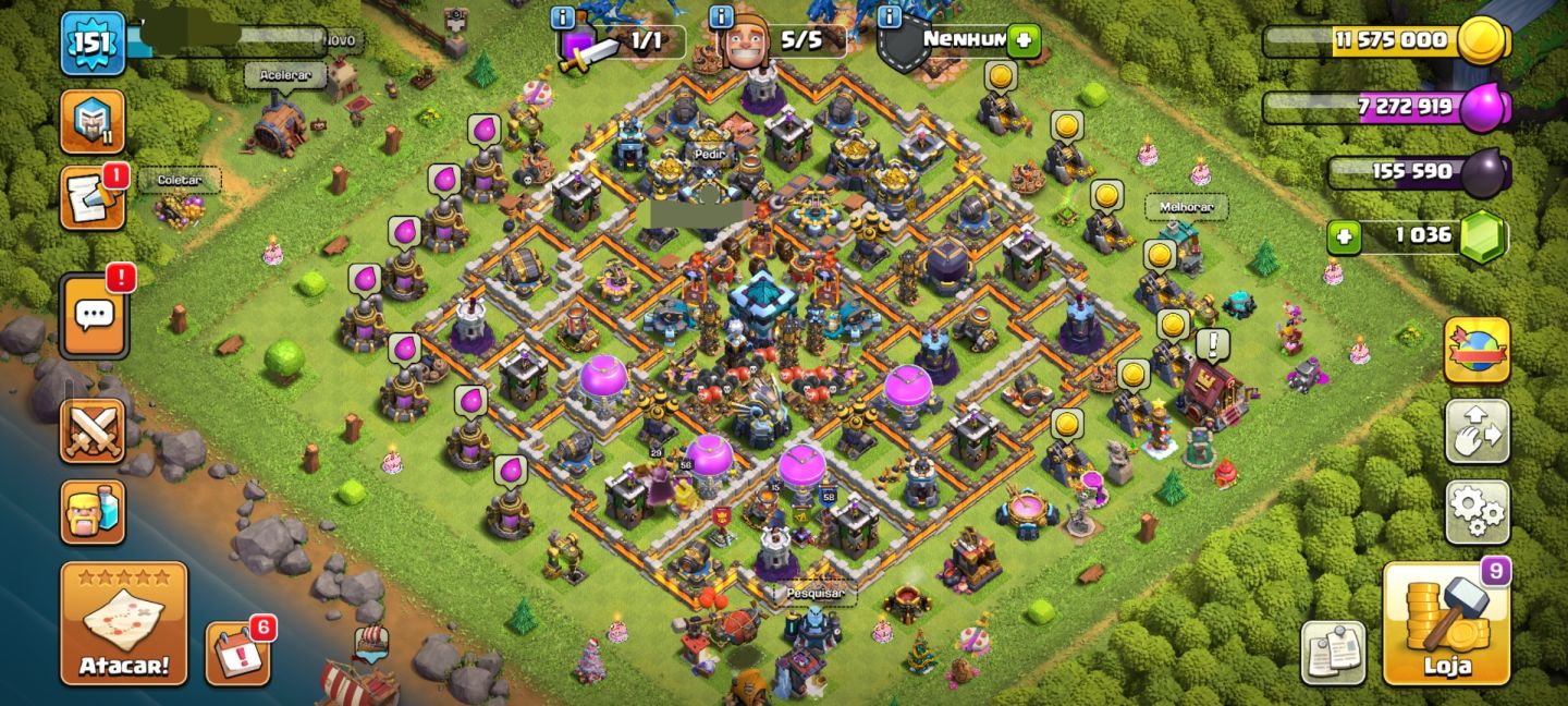 2 CONTAS DE CLASH OF CLANS