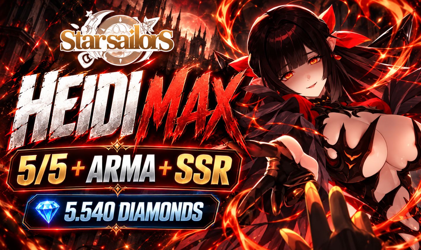 Star Sailors | Heidi 5/5 + SSR | 5 Tier S | Farm Intacto | Reroll | ENTREGA AUTO