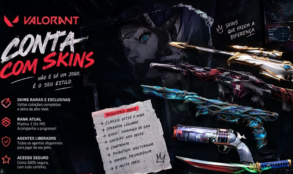 CONTA VALORANT MUITAS SKINS